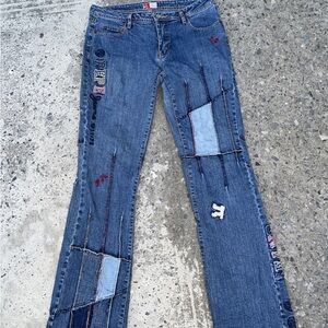 Vintage Pepe Jeans London Womens Size 31 Embroidered Patch Stitching Y2K Cowgirl